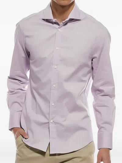 Brunello Cucinelli Long-sleeve Button-down Shirt In Purple