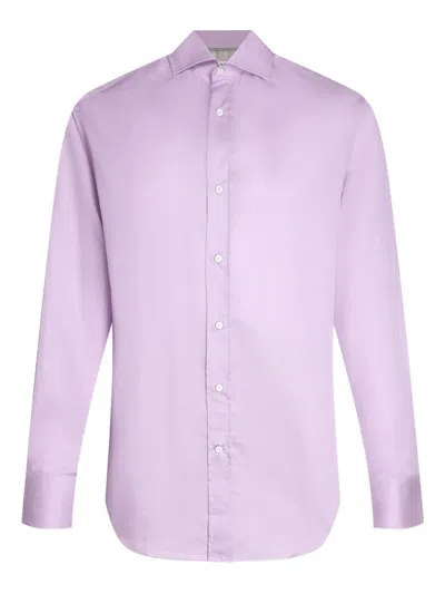 Brunello Cucinelli Long-sleeve Button-fastening Shirt In Purple