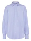 Brunello Cucinelli Long-sleeve Button-up Shirt In Blue