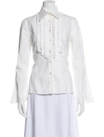 Pre-owned Brunello Cucinelli Long Sleeve Button-up Top In Neutral