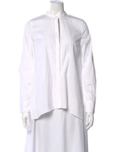 Pre-owned Brunello Cucinelli Long Sleeve Button-up Top In White