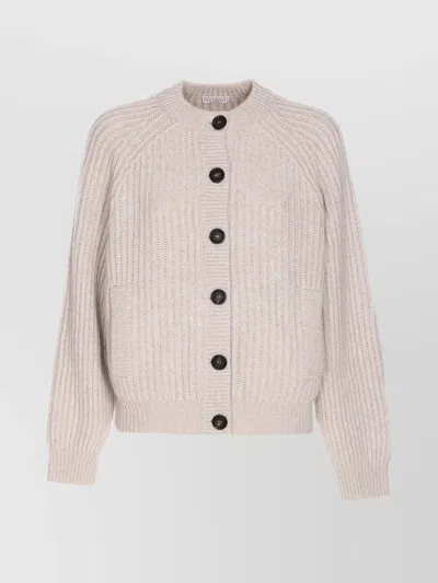 Brunello Cucinelli Women Piuma Cashmere Cardigan In Neutral