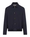 Brunello Cucinelli Tailored Blue Jacket With Classic Button-up Design And Side Pockets In Blue