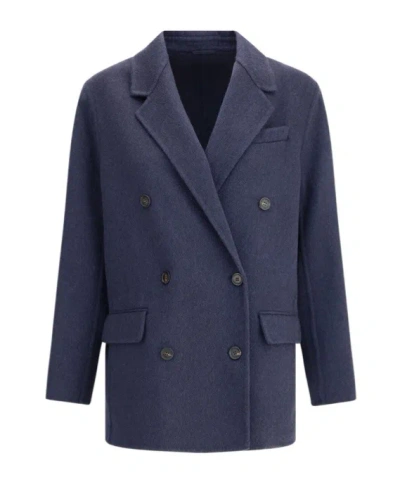 BRUNELLO CUCINELLI BRUNELLO CUCINELLI DOUBLE-BREASTED CABAN JACKET