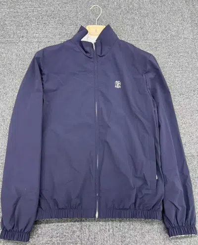 Brunello Cucinelli Long Sleeve Casual Jacket In Purple