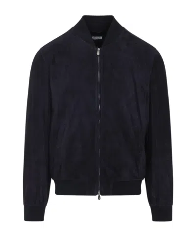 BRUNELLO CUCINELLI SUEDE BOMBER JACKET