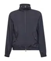 Brunello Cucinelli Blue Lightweight Techno Fabric Hooded Jacket In Blue