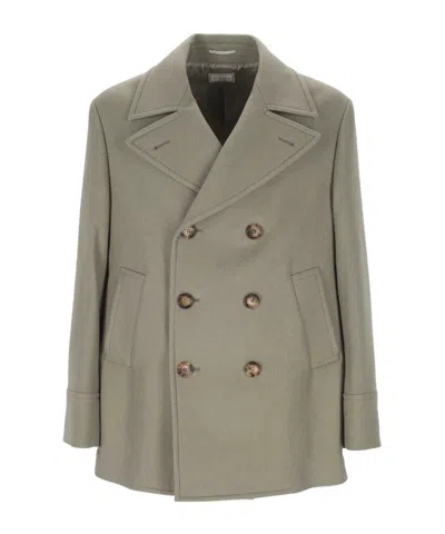Brunello Cucinelli Long Sleeve Casual Jacket In Gray