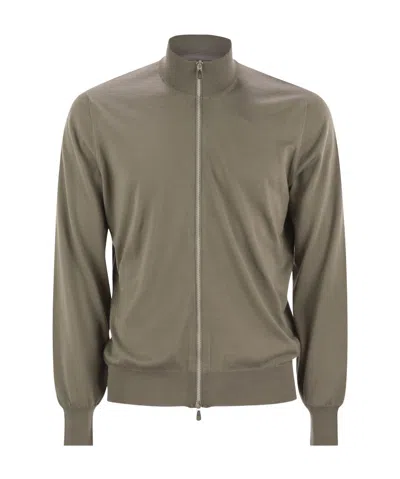 Brunello Cucinelli Long Sleeve Casual Jacket In Green