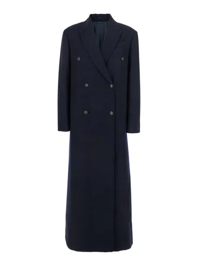 BRUNELLO CUCINELLI BRUNELLO CUCINELLI DOUBLE-BREASTED LONG SLEEVED COAT