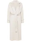 Brunello Cucinelli Cashmere Belted Midi Coat In Beige