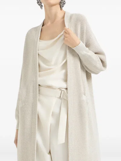 Brunello Cucinelli Long-sleeve Coat In Neutral