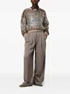 Brunello Cucinelli Long-sleeve Collared Shirt In Gray