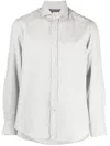 Brunello Cucinelli Long-sleeve Cotton Shirt In Grey