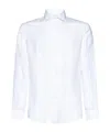 Brunello Cucinelli Long-sleeve Cotton-blend Shirt In White
