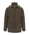 Brunello Cucinelli Knit Insert Down Jacket Puffer Jackets Brown In Brown
