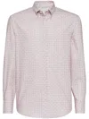 Brunello Cucinelli Long-sleeve Cotton Shirt In Pink