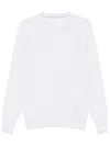 Brunello Cucinelli Lightweight Crew Neck Sweater With Soft Texture In Blue
