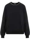 Brunello Cucinelli Black Cotton Crewneck Sweatshirt In Black  