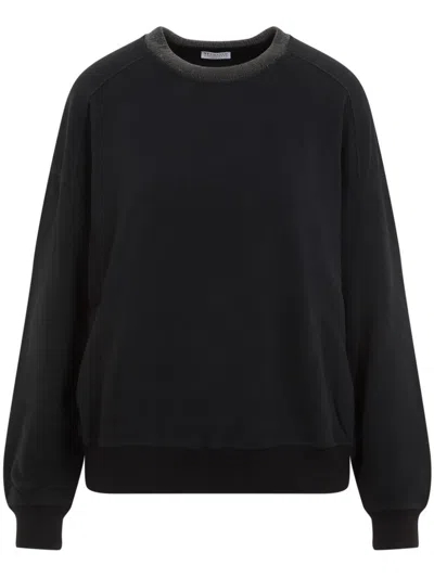 BRUNELLO CUCINELLI LONG SLEEVE CREW-NECK SWEATSHIRT