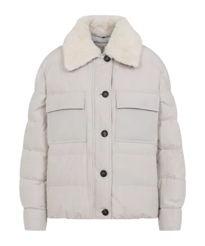 BRUNELLO CUCINELLI FUR-COLLAR JACKET
