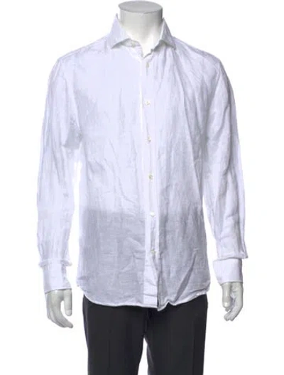 Pre-owned Brunello Cucinelli Long Sleeve Dress Shirt In Blue