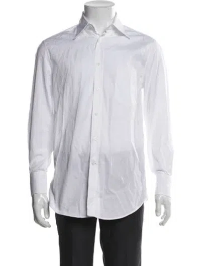 Pre-owned Brunello Cucinelli Long Sleeve Dress Shirt In White