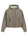 Brunello Cucinelli Shiny Zipper Pull Casual Jackets And Parka Beige