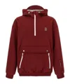 Brunello Cucinelli Sweatshirt Jacket Puffer Jackets Bordeaux In Red