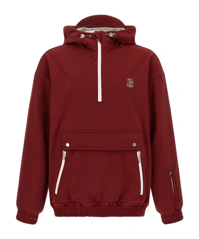 Brunello Cucinelli Long Sleeve Jacket In Red