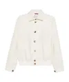 Brunello Cucinelli Hopsack Jacket Long Sleeves Patch Pockets In White