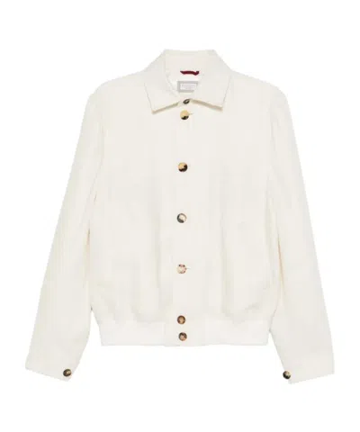 BRUNELLO CUCINELLI POLO-COLLAR BOMBER JACKET