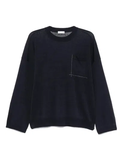 BRUNELLO CUCINELLI BRUNELLO CUCINELLI LONG SLEEVE KNITWEAR WITH SUBTLE POCKET DETAIL