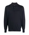 Brunello Cucinelli Virgin-wool Jumper With Polo-shirt Collar In Black