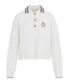 Brunello Cucinelli Sport Club Pullover With White Cashmere In White