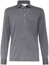 Brunello Cucinelli Cotton Polo Shirt In Gray