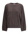 Brunello Cucinelli Sequined Vertical Striped Knitwear