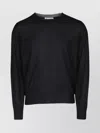 Brunello Cucinelli Long Sleeve Ribbed Cuff Knit Sweater In Black