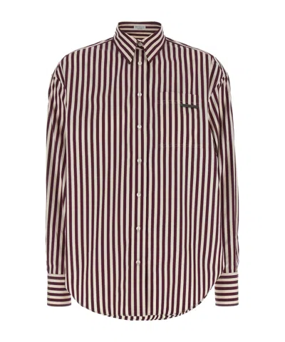 BRUNELLO CUCINELLI BRUNELLO CUCINELLI STRIPED LONG SLEEVED SHIRT