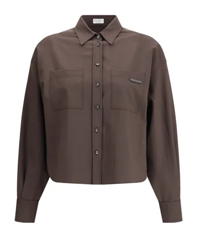 BRUNELLO CUCINELLI BRUNELLO CUCINELLI EMBELLISHED SHIRT