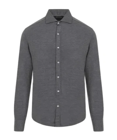 Brunello Cucinelli Long Sleeve Shirt In Gray