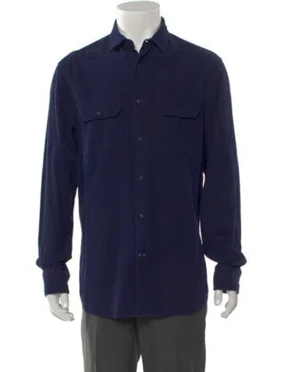 Pre-owned Brunello Cucinelli Long Sleeve Shirt In Blue