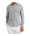 Brunello Cucinelli Long Sleeve Button-down Collar Cotton Shirt In Gray