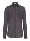Brunello Cucinelli Shirts In Gris Oscuro