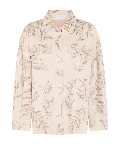 BRUNELLO CUCINELLI BRUNELLO CUCINELLI ALL OVER EMBROIDERED SHIRT