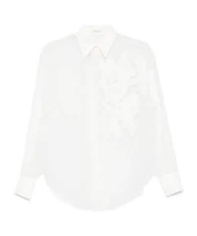 Brunello Cucinelli Long Sleeve Shirt In Multicolor
