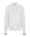 Brunello Cucinelli Long Sleeve Shirt In White