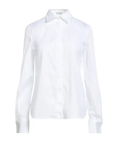 Brunello Cucinelli Long Sleeve Shirt In White