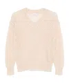 Brunello Cucinelli Rustic Dazzling Net Sweaters And Cardigans Beige