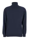 Brunello Cucinelli Blue Turtleneck Sweater In Blue